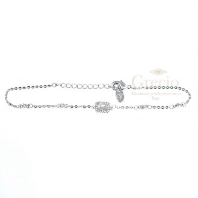 Βραχιόλι με τετράγωνο ζιργκόν