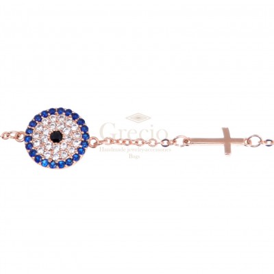 Βραχιόλι με μάτι και σταυρό