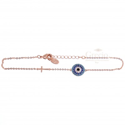 Βραχιόλι με μάτι και σταυρό