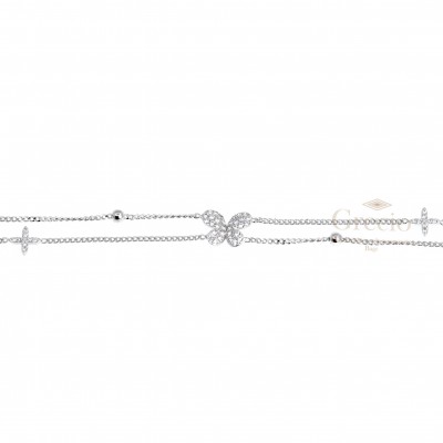 Βραχιόλι διπλό με πεταλούδα