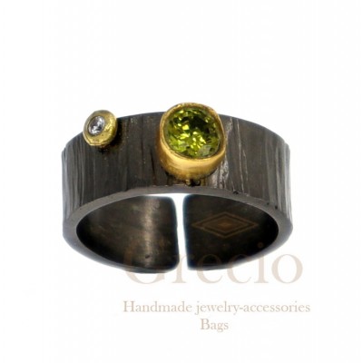 Χειροποίητο δαχτυλίδι με πέτρα