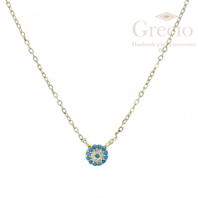 Κολιέ μάτι από ασήμι 925