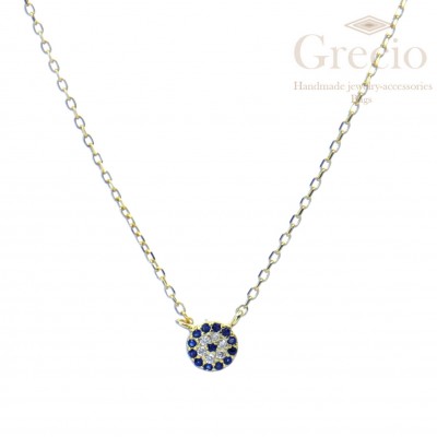 Κολιέ μάτι από ασήμι 925