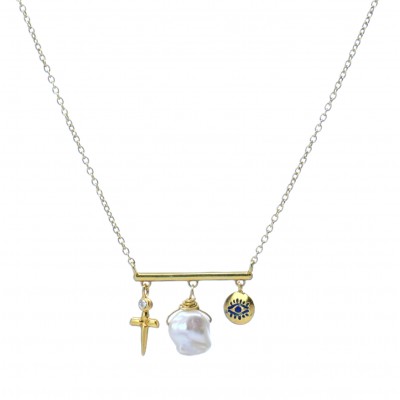 Χειροποίητο κολιέ μπάρα με...