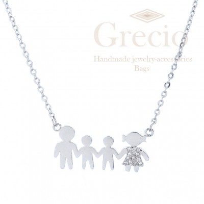 Κολιέ οικογένεια με δύο...