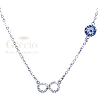 Κολιέ με άπειρο και μάτι