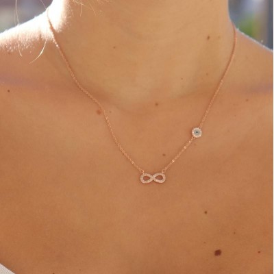 Κολιέ με άπειρο και μάτι